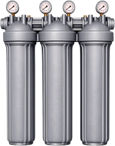 AVANTI triple housing assembly with four pressure gauges