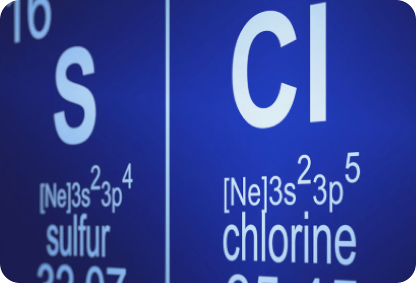 Periodic table sulfur and chlorine